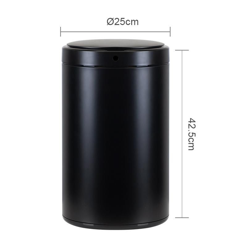 12L Automatic Sealing Trash Bin Modern Dust Bin Gold