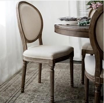 Hotsale Wooden Round Back Louis Dining Chair for Restaurant