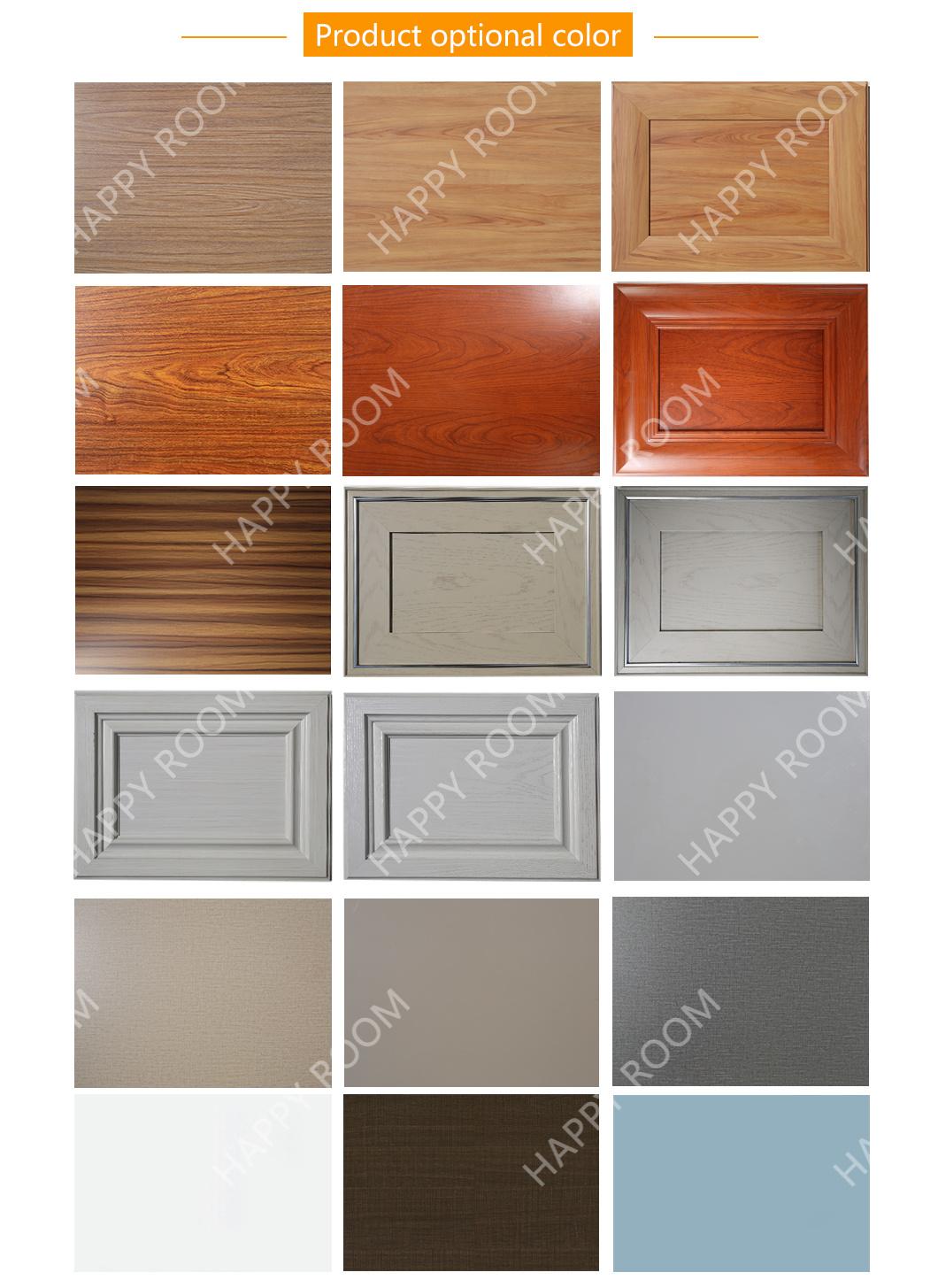 2021 Happyroom Modern Simple Aluminum /Aluminium Wood Grain Combined Kitchen Cabinet Interior Furniture