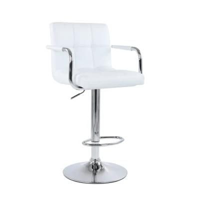 Modern PU Leather Adjustable Barstool with Handle Bar Chair for Office