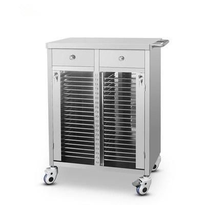 Stainless Steel Medical Record Cart Archive Medical Record Cabinet