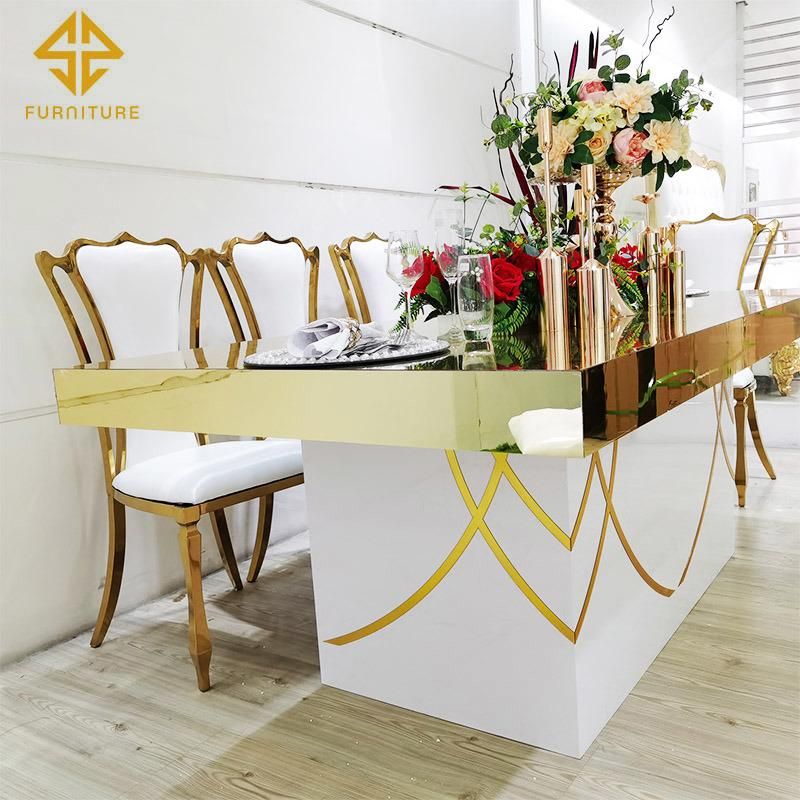 Wholesale Furniture Gold Stainless Steel restaurant Hotel Dining Chair