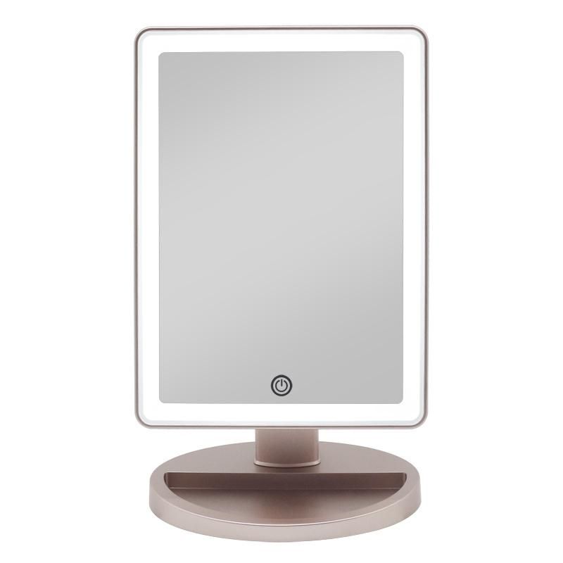 Pocket Mirror with Lights LED Touch Screen Make up Cosmetic Mirror