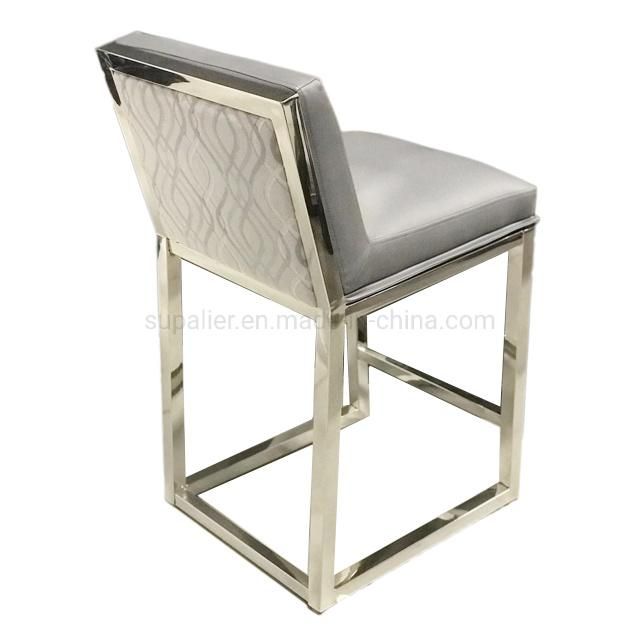Hotel Room Furniture Comfortable Bar Stools with Steel Frame