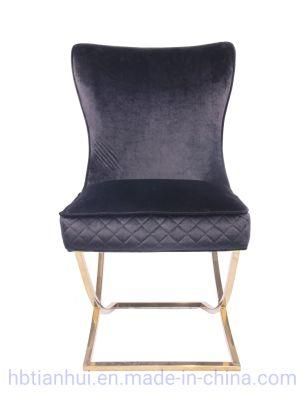 Modern Furniture Wholesale Hot Selling Velvet Metal Dining Chair