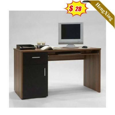 Modern Executive Design Dark Log Color Office School Student Furniture Wooden Square Computer Table with Drawers