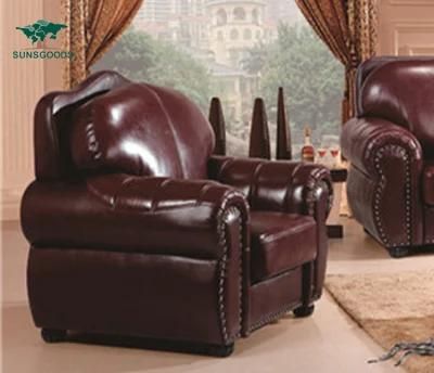 Italian Modern Sectional Living Room Home Chesterfield Genuine Leather Furniture