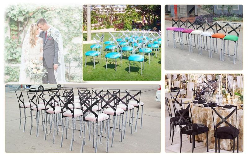 Hyc-H023 New Style High Stainless Steel Black Wedding Bar Chair for Sale