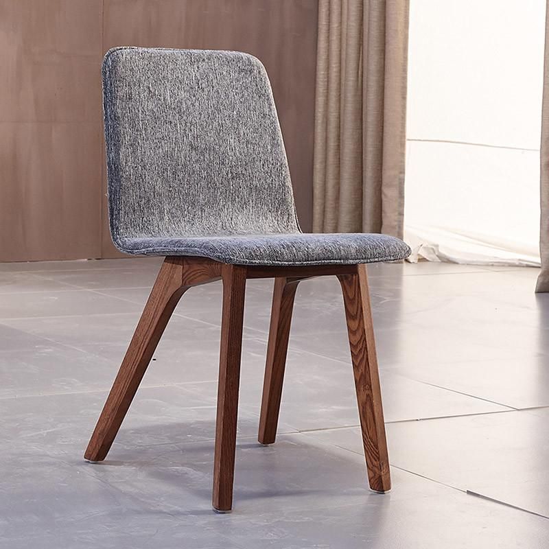 Nordic Wooden Dining Chair Ash Solid Wood Frame