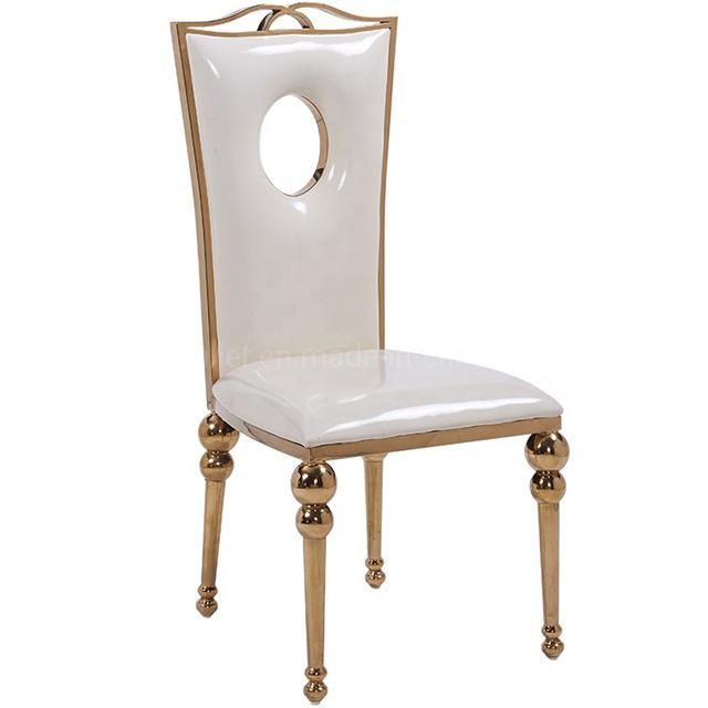 Wholesale White Faux Leather Royal Banquet Wedding Chairs