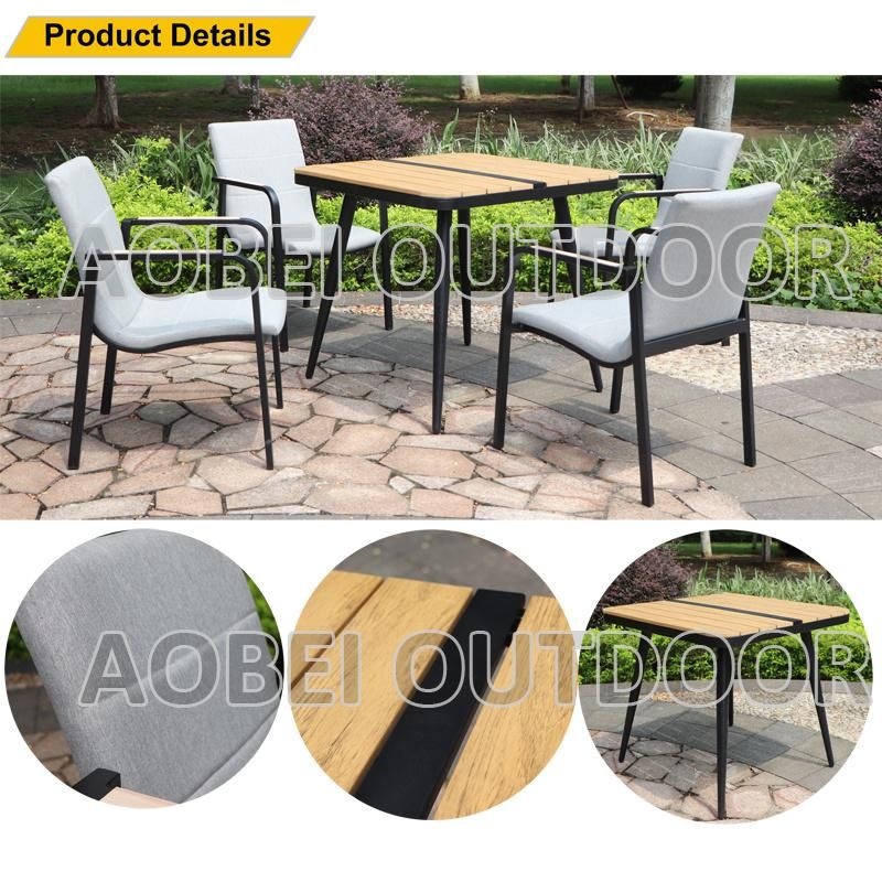 Modern Outdoor Garden Restaurant Patio Home Hotel Villa Fabric Dining Set Chair Table Furniture Set