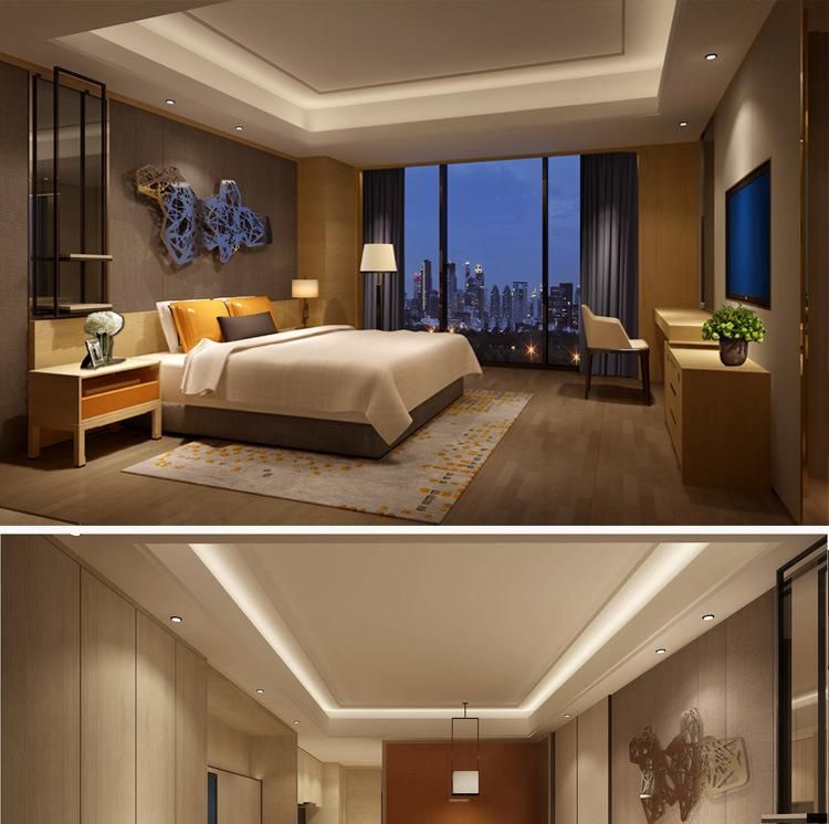 Custom-Made Modern Fashion Hotel High Headboard Beds Manufacturer Chinese Factory 4-5 Star Bedroom Furniture