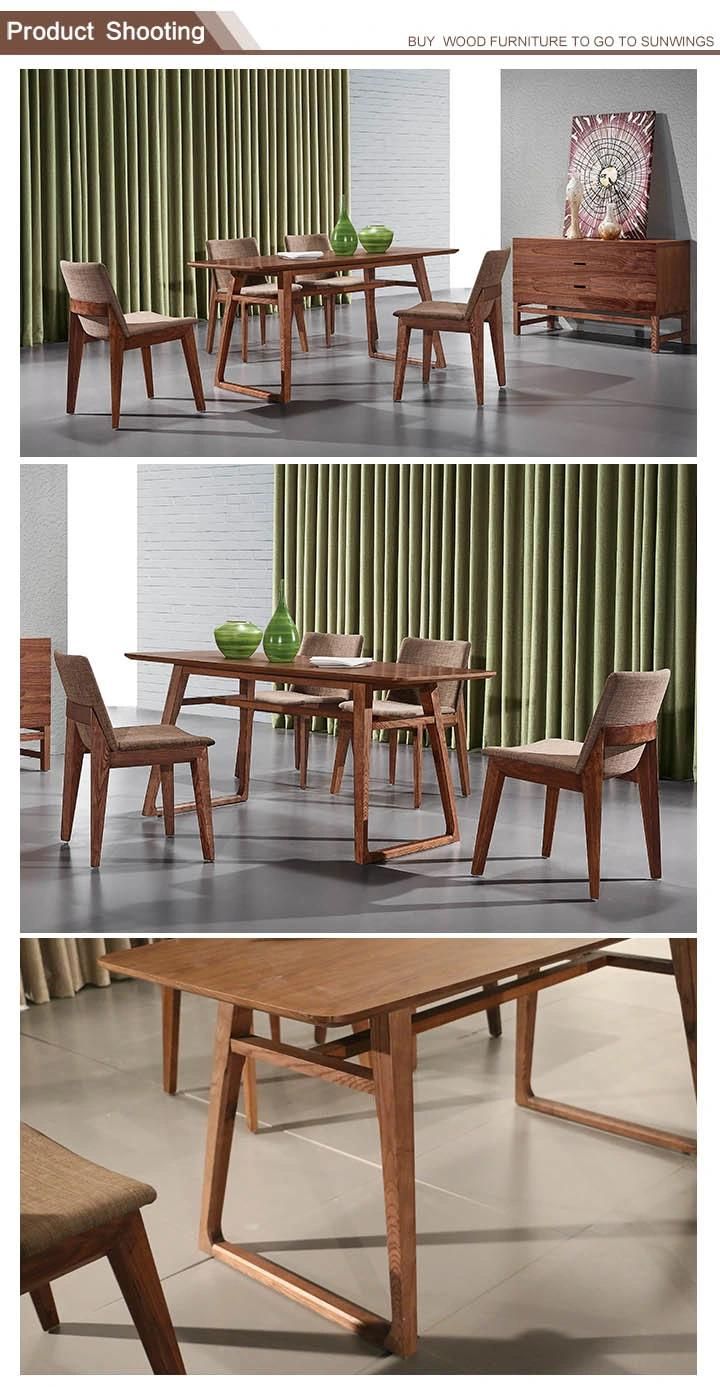 Light and Luxury Unique Design Solid Wood Dining Table for Living Room