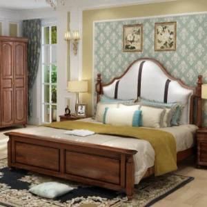 Solid Wood Luxury Bedroom Furniture Sets King Bed