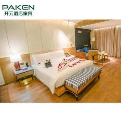 Modern Resort Bedroom Furniture Style with Rattan &amp; Solid Wood &amp; Fabric Surface Foshan Hotel Furniture Supplier Accept Customization