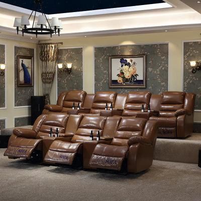 Modern Style Home Theater Leisure Sofa Leather Recliner Living Room Futniture