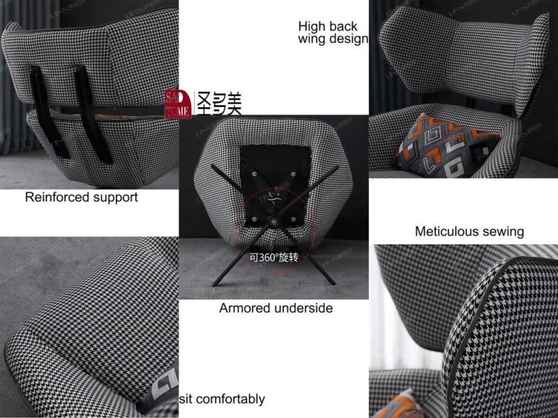 Metal Frame Fabric Simple Leisure Chair