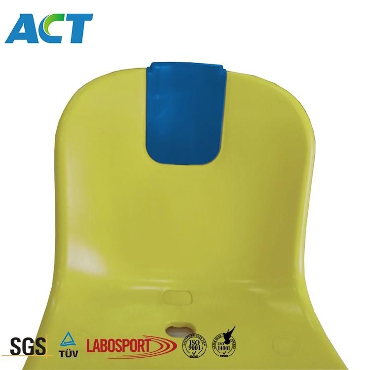 Floor Mounted Solid Plastic Bucket Seat with Full Backrest for Stadium