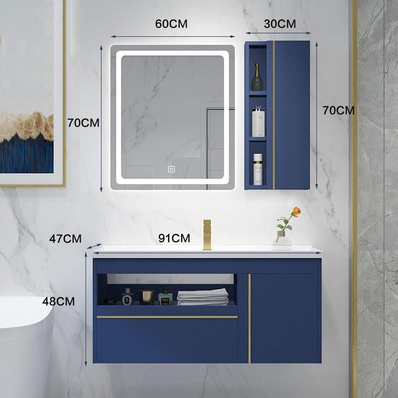 China Factory Wholesale Modern MDF Bathroom Cabinet with Mirror Vanity Set
