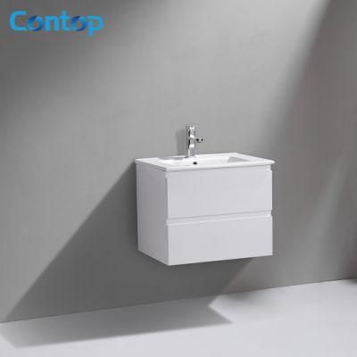 Modern Design White Melamine Board Wall Hung Basin Bathroom Cabinet