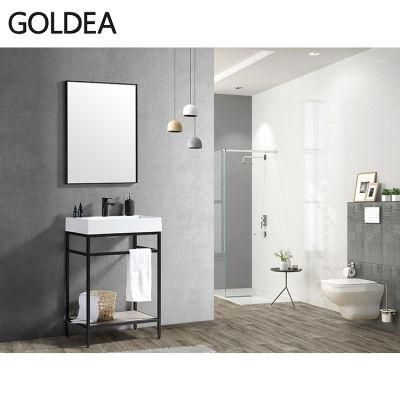 Wholesale Free Standing Stainless Steel Support Simple Bathroom Vanity