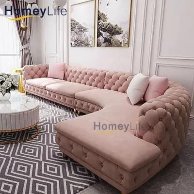 Italian Modern Luxury Hotel Project Home Furniture Villa Living Room 1 2 3 Velvet Leisure Sofa