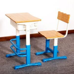 2021 Modern New Study Children School Desks and Chairs Modern Bamboo Children Old Primary Class Furniture