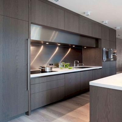 Home Used Natural Wood Color MDF Durable Melamine Kitchen Cabinet