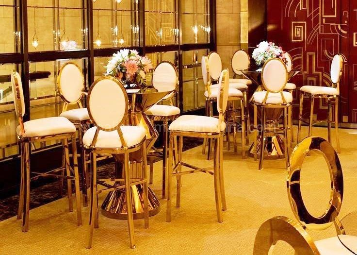 Hotel Commercial Furniture Bar Stools with Backrest for Sale