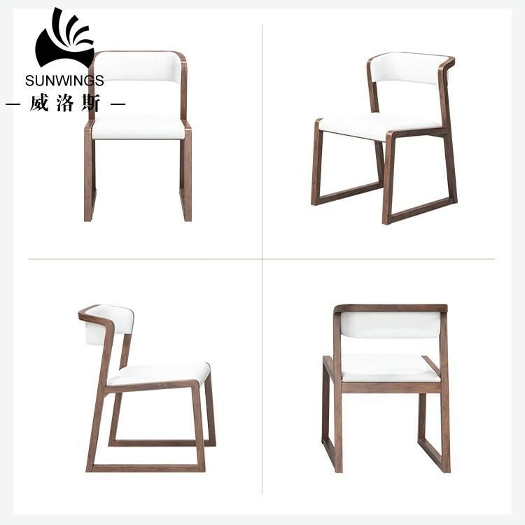 Modern Wood Dining Chair in Simple Style