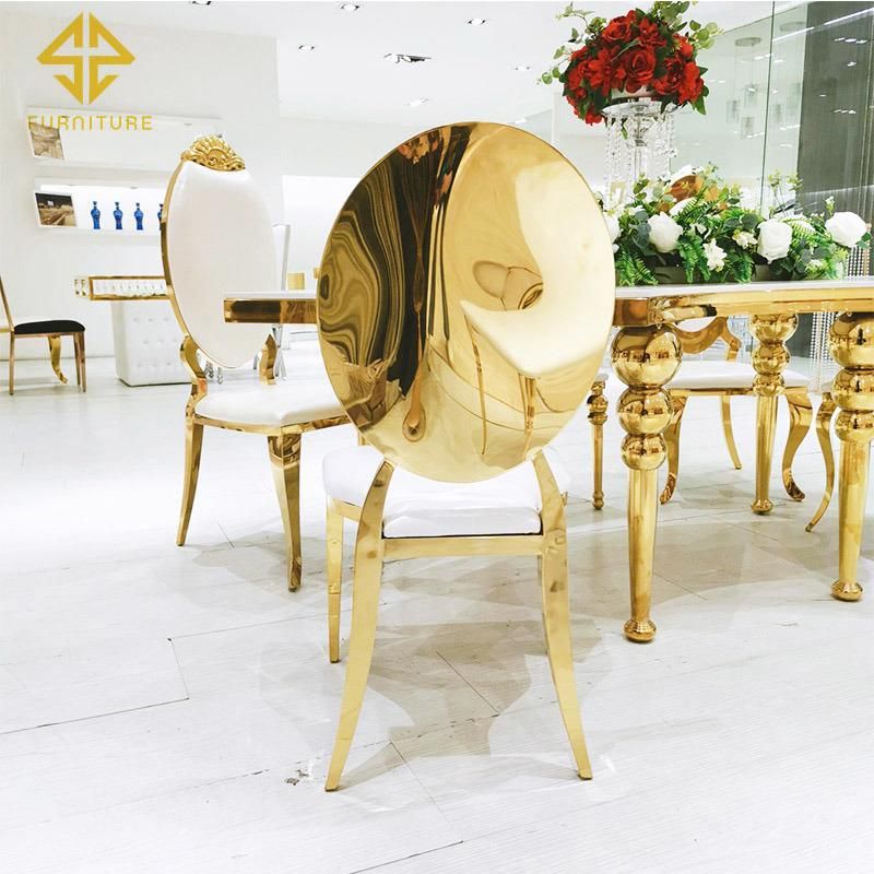 Best-Selling Products Gold Stainless Steel Metal Frame Throne Wedding Chair