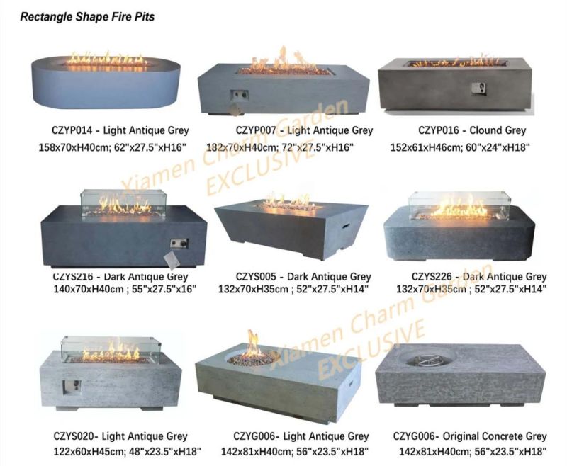 Propane Gas and Nature Gas Fire Pit Bowl, Firepit Table for Outdoor Furniture