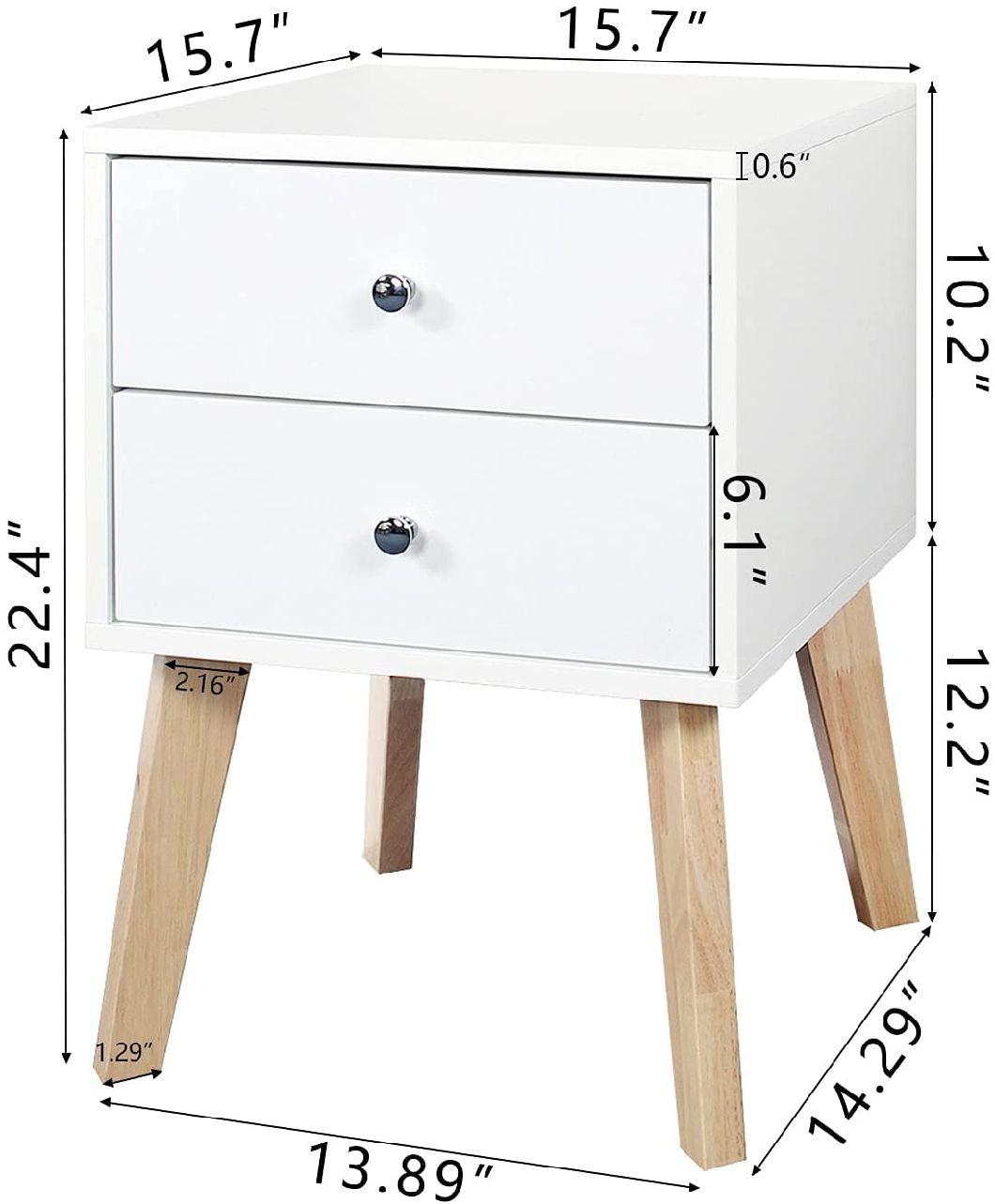 Modern MDF or Particle Board Wooden Bedside Table Room Furniture.