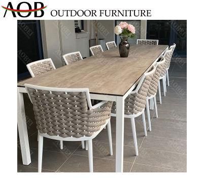 Modern Restaurant Hotel Home Villa Patio Bar Outdoor Dining Rope Chair Table Furniture Set