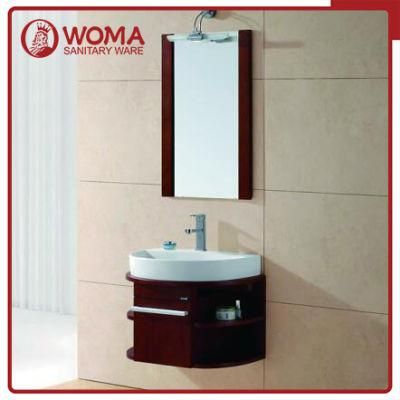 Woma Solid Wood 650mm Bathroom Vanity with Ceramic Basin Top (2171)