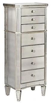 Hot Sale Silver Glass Drawer Cabinet Mirror Dresser Furniture