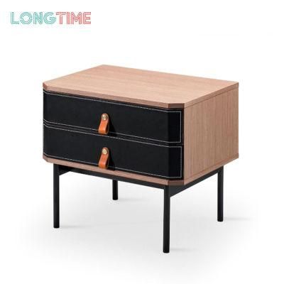 Custom Made Hotel Nightstand Modern Wood Furniture Bedroom Bedside Table
