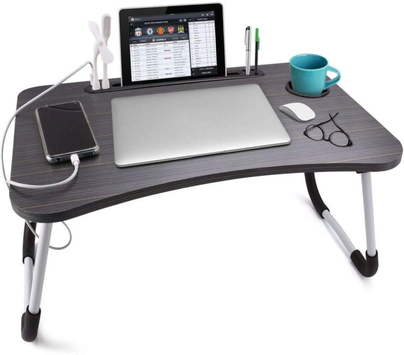 Home Working Folding Breakfast Portable Lap Standing Wooden Foldable Laptop Table Bed Computer Desk