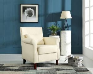 Living Room Modern White Leisure Fabric Sofa Chair