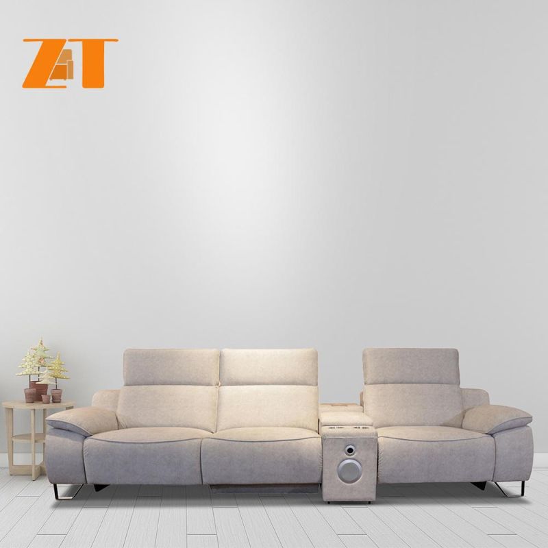 Comfortable Lounge Chair Function Sofa USB Electric Leisure Chair Cloth Art Combination Living Room Sofa