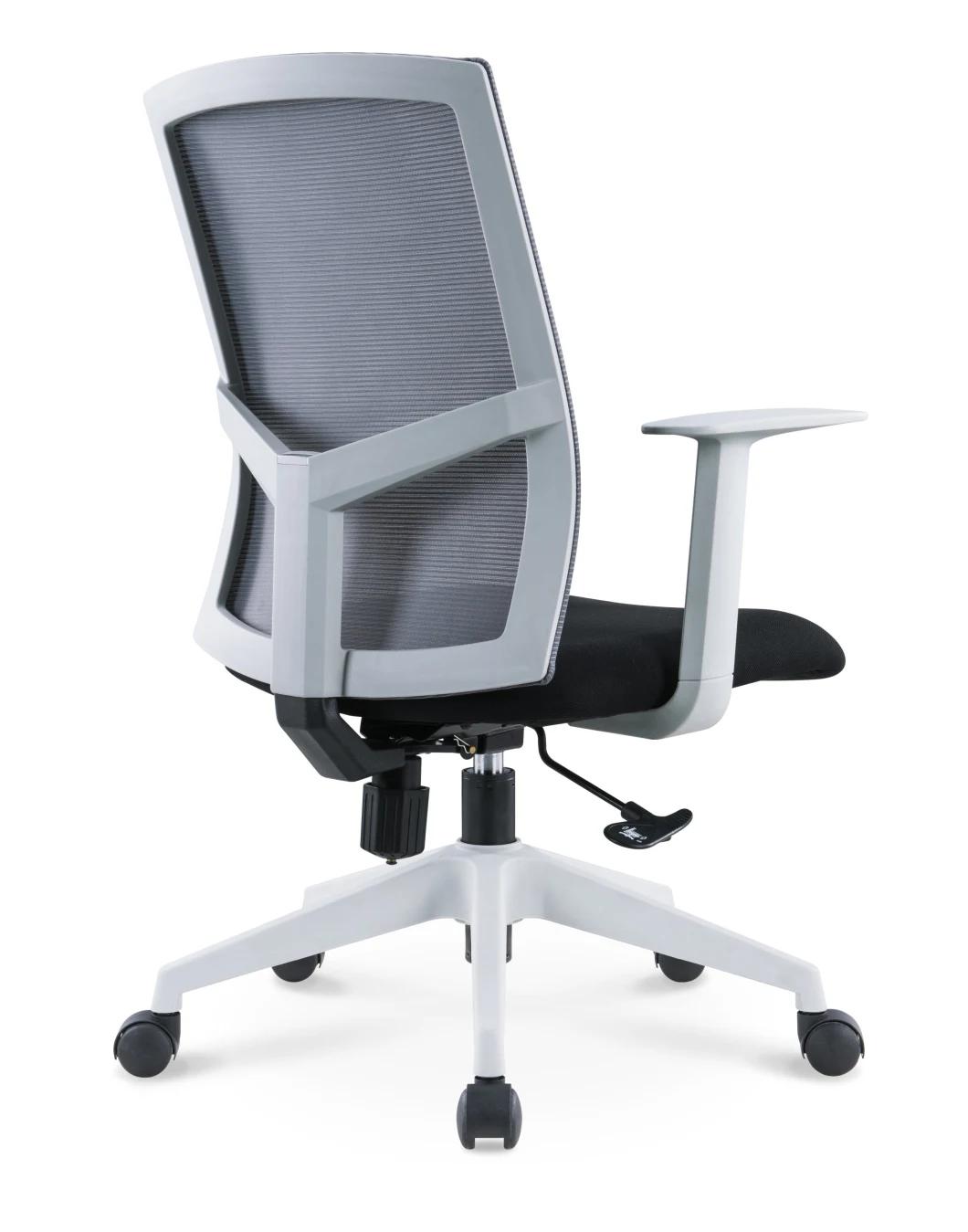 High Quality BIFMA En1335 Medium Back Swivel Staff Boss Executive Modern Fabric Office Chair