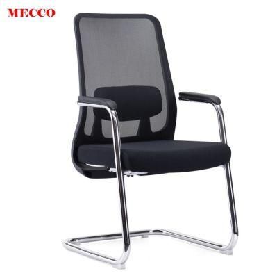 New Hot Sale Unique Luxury Furniture MID Back Mesh Seat Metal Base Visitor Guest Conference Lumbar Support Office Chairs