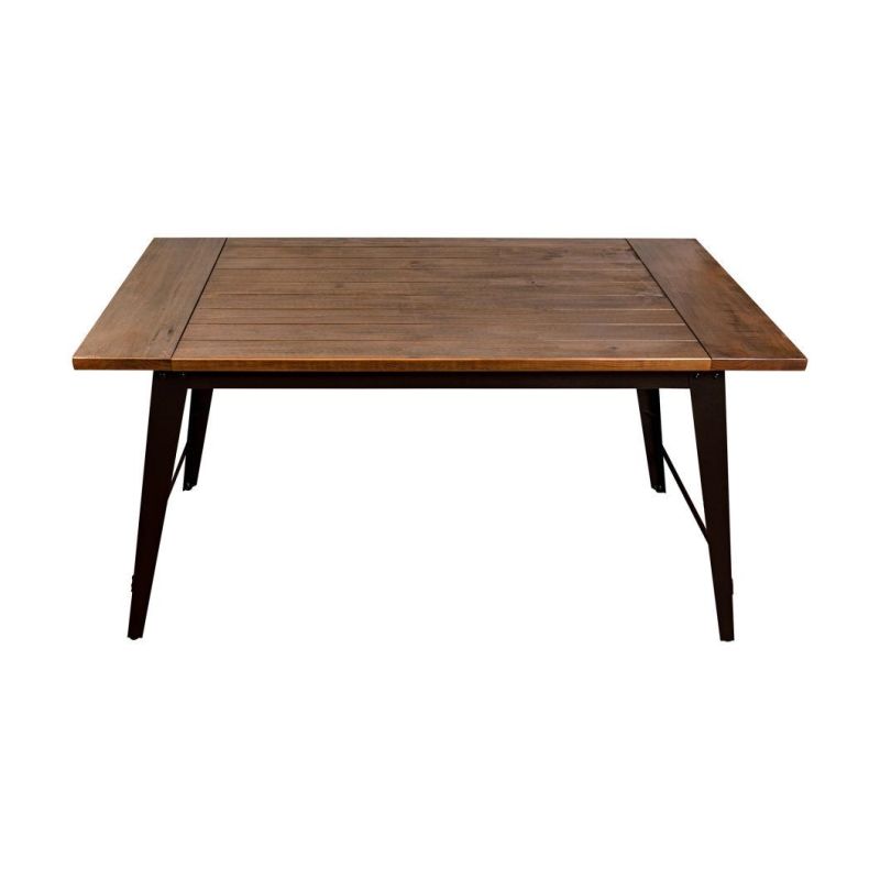 Donna Wood and Metal Dining Table