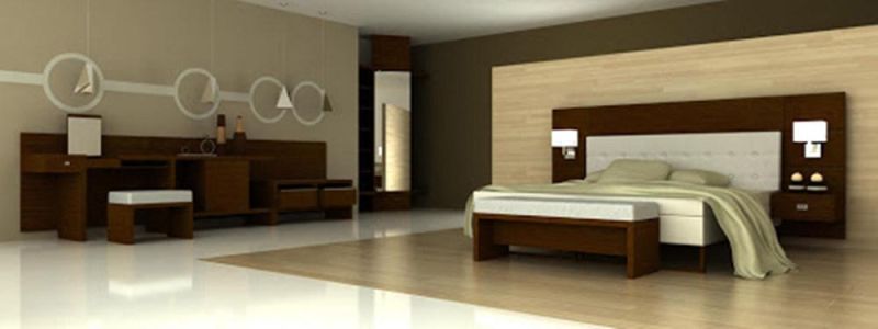 Contract Modern Commercial Guest Room Wood Upholstered Hotel Bedroom Furniture