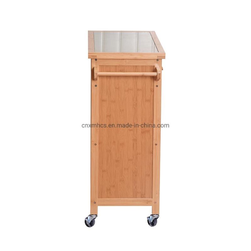 Wall-Mounted Bamboo Bathroom Mirror Storage Shelf Wooden Bathroom Mirror Cabinet