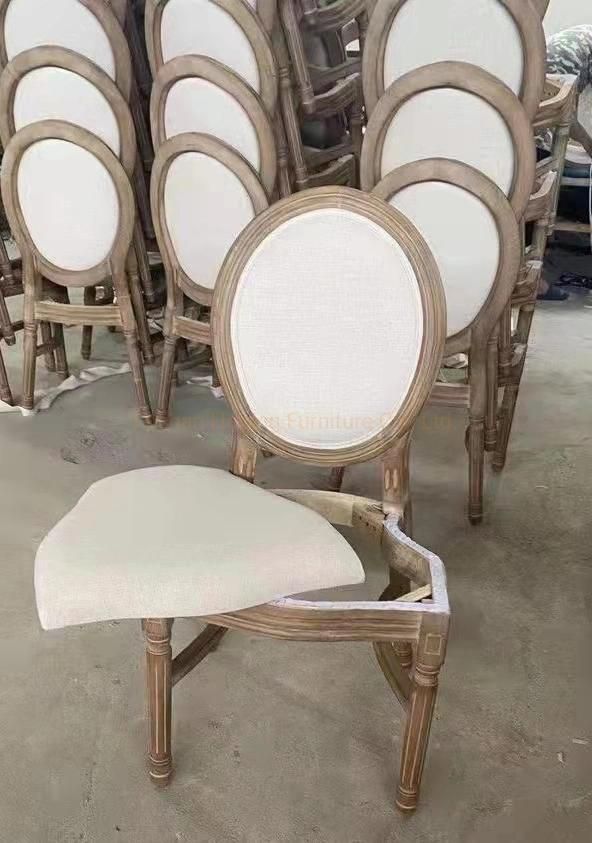 White Antique Dining Furniture Round Back Metal Wood French Wedding Chair Restaurant Cafe Resort Banquet Events Party Silla De Comedor