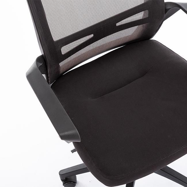 Back Mesh Black Fixed Armrest Chair Swivel Mesh Office Chair Computer Desk Task Chair