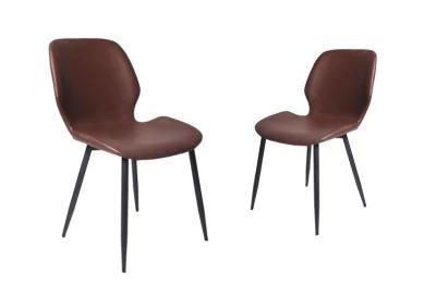 Luxury Nordic Design Outdoor Velvet Wooden Solid Modern Upholstered Kids Brown Fabric Table Elegant Cover Dining Room Chair