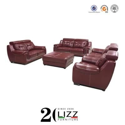 Office Hotel Divany Modern Genuine Leather Sectional Leisure Sofa