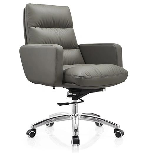 Wholesale High Back Armrest Revolving Soft Office Leather Chair